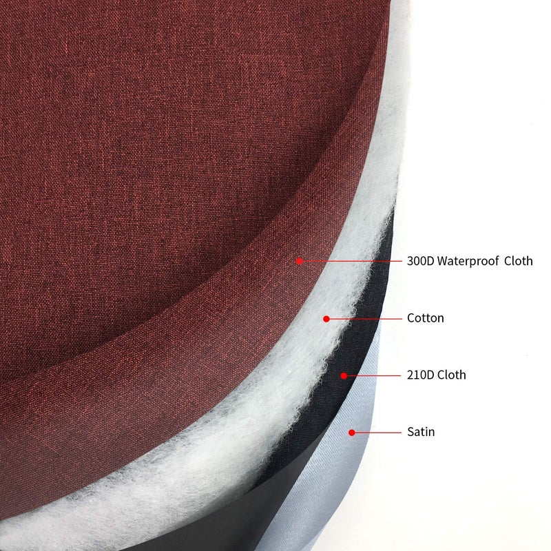 NALAN Stand Mixer Dust Cover with 3 Pockets Compatible with KitchenAid Tilt Head, Easy Cleaning,Waterproof,Can Ironable (Red Wine, Fits for 4.5-Quart and All 5-Quart) - Image 3
